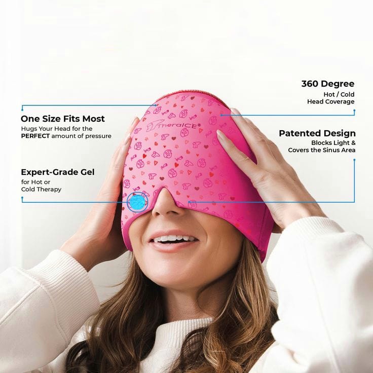 Gel Ice Mask for Migraine Relief and Physiotherapy Care
