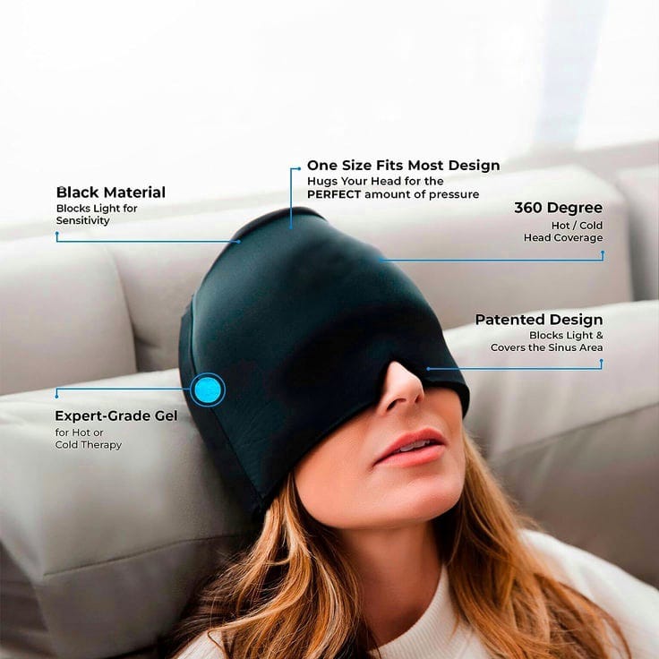 Gel Ice Mask for Migraine Relief and Physiotherapy Care
