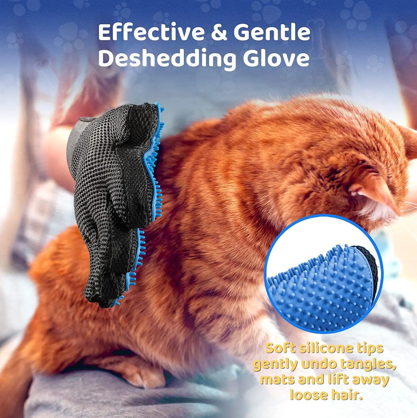 Pet Grooming Brush and Massage Glove for Cats