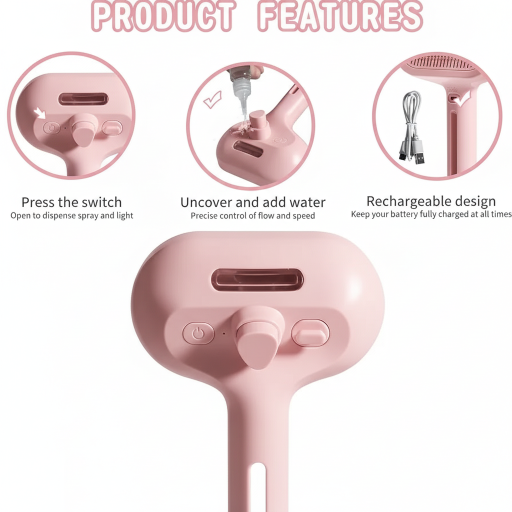 Steamy Brush Pet Spray