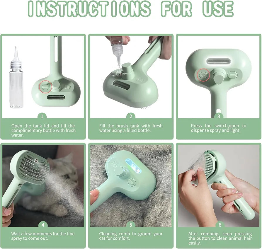 Steamy Brush Pet Spray