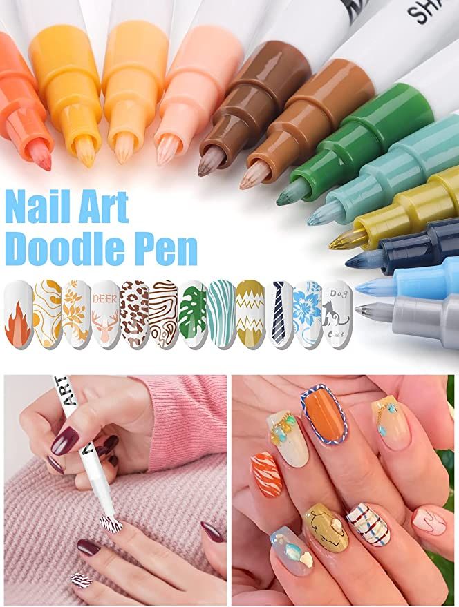 3D Nail Art Doodle Pen Set - 12 Colors
